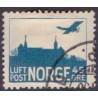 Norge. 1927. Luftpost, 45 Øre. Tp II. AFA nr. 127 **                                                    st. stemplet postfrisk