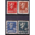 Norge. 1927-28. Suppleringsværdi 20-40 øre. AFA nr. 131-34 st. (4) st. stemplet postfrisk
