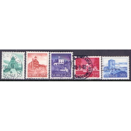 Norge. 1982. Brugsudgave.  AFA nr. 863-67 ** stemplet postfrisk FDC