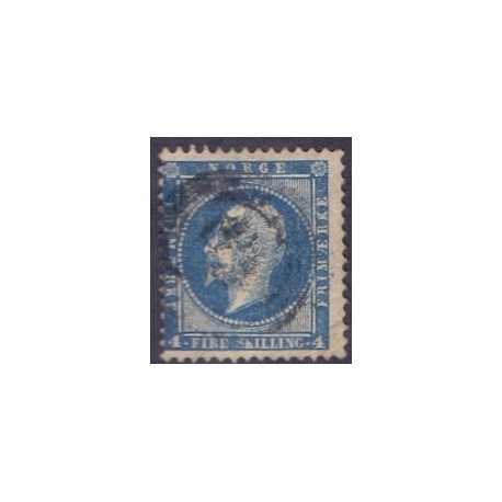 Norge 1856-57. Oskar I 4 skilling, AFA nr. 4 Postfrisk ubrugt stemplet