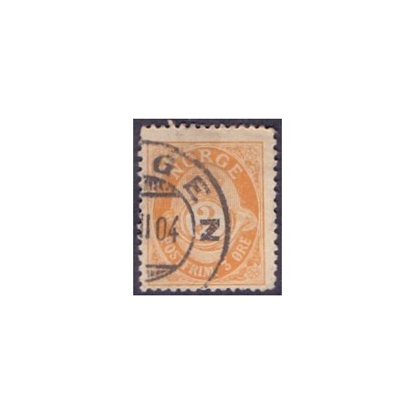 Norge. 1894-98. 3 Øre, tk. 13½x12½, AFA nr. 54A ** Postfrisk ubrugt stemplet st.