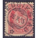 Norge. 1894-98. 10 Øre, rosa tk. 13½x12½, AFA nr. 56A ** Postfrisk ubrugt stemplet st.