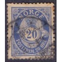 Norge. 1894-98. 20 Øre, tk. 13½x12½, AFA nr. 57A ** Postfrisk ubrugt stemplet st.
