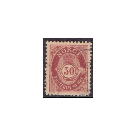 Norge. 1894-98. 50 Øre, tk. 13½x12½, AFA nr. 60A ** Postfrisk ubrugt stemplet st.