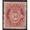 Norge. 1894-98. 50 Øre, tk. 13½x12½, AFA nr. 60A ** Postfrisk ubrugt stemplet st.