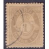 Norge. 1893-98. 1 Øre, tk. 14½x13½, AFA nr. 52B ** Postfrisk ubrugt stemplet st.