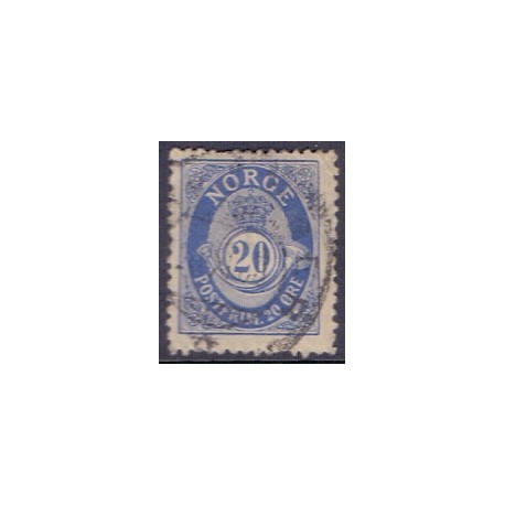 Norge. 1893-98. 20 Øre, tk. 14½x13½, AFA nr. 57B ** Postfrisk ubrugt stemplet st.