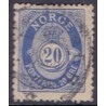 Norge. 1893-98. 20 Øre, tk. 14½x13½, AFA nr. 57B ** Postfrisk ubrugt stemplet st.