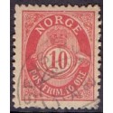 Norge. 1893-98. 10 Øre, rosa tk. 14½x13½, AFA nr. 56B ** Postfrisk ubrugt stemplet st.