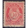 Norge. 1893-98. 10 Øre, rosa tk. 14½x13½, AFA nr. 56B ** Postfrisk ubrugt stemplet st.