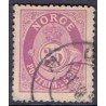 Norge. 1893-98. 25 Øre, tk. 14½x13½, AFA nr. 58B ** Postfrisk ubrugt stemplet st.