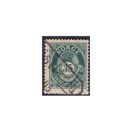 Norge. 1893-98. 35 Øre, tk. 14½x13½, AFA nr. 59B ** Postfrisk ubrugt stemplet st.