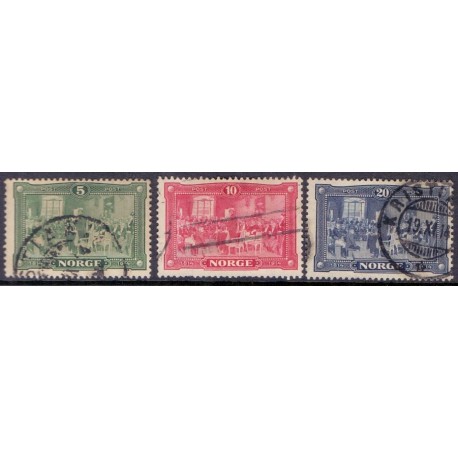 Norge. 1914. Uafhængigserklæring 5-20 øre. AFA nr. 89-91 st.