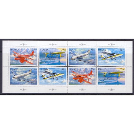 Island. 1997. Postfly i hæfteblok. AFA nr. 851-54 **  postfrisk st. stemplet FDC