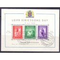 Island. 1938. Leifr Eiricsson miniark. AFA nr. 199-201 **   postfrisk st. stemplet FDC