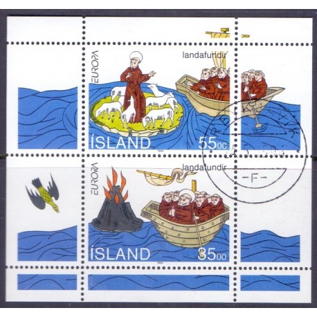 Island. 1994. Europamærker / CEPT, i miniark. AFA nr. 790a-91a **   postfrisk st. stemplet FDC