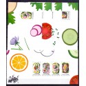 2012. Smørrebrød. AFA nr. 1701a-03a, fra hæfter  postfrisk  Stemplet FDC