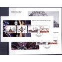 2011. Københavns Hovedbanegård 100 år. AFA nr. 1675A-78A,  i postfrisk miniark  Stemplet FDC