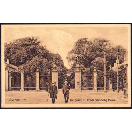 2000 Frederiksberg. Indgang til Frederiksberg Have, St. KJøbenhavn (Stender 20718)