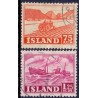Island. 1952. Slupperingsværdier. AFA nr. 276-77 **  postfrisk st. stemplet FDC