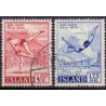 Island. 1957. Sportsmærker, komplet serie.  AFA nr. 315-16  **  postfrisk st. stemplet FDC