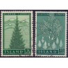 Island. 1957. Trævækstens fremme.  AFA nr. 321-22  **  postfrisk st. stemplet FDC