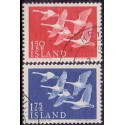 Island. 1956, Nordens dag, komplet serie.  AFA nr. 313-14  **  postfrisk st. stemplet FDC