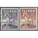 Island. 1958. Den Islandske hest.  AFA nr. 326-27 ** postfrisk st. stemplet FDC
