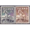 Island. 1958. Den Islandske hest.  AFA nr. 326-27 ** postfrisk st. stemplet FDC