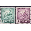 Island. 1959. Jon Thorkelssons.  AFA nr. 332-33 ** postfrisk st. stemplet FDC