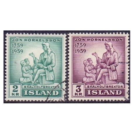Island. 1959. Jon Thorkelssons.  AFA nr. 332-33 ** postfrisk st. stemplet FDC