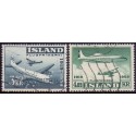 Island. 1959. Lufttransport på Island.  AFA nr. 334-35 ** postfrisk st. stemplet FDC