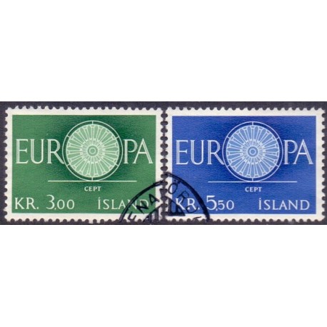 Island. 1960. Europamærker / CEPT. AFA nr. 344-45 ** postfrisk st. stemplet FDC