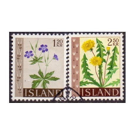 Island. 1960. Blomster. AFA nr. 346-47 ** postfrisk st. stemplet FDC