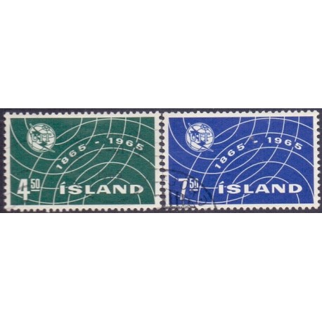 Island. 1965. UIT's Jubilæum. AFA nr. 391-92 ** postfrisk st. stemplet FDC