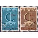 Island. 1966, Europamærker / CEPT. AFA nr. 405-06 ** postfrisk st. stemplet FDC