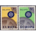 Island. 1967. Europamærker / CEPT. AFA nr. 410-11 ** postfrisk st. stemplet FDC