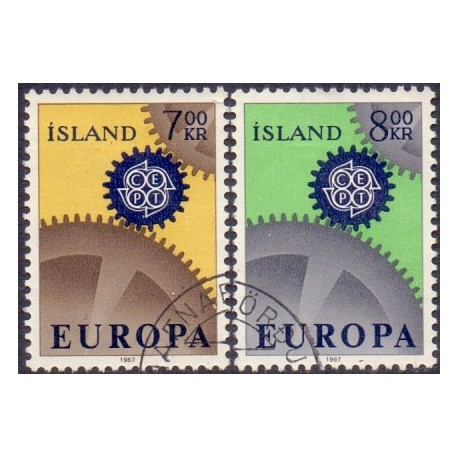 Island. 1967. Europamærker / CEPT. AFA nr. 410-11 ** postfrisk st. stemplet FDC
