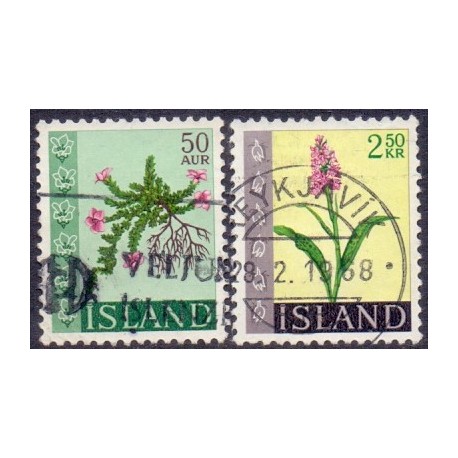 Island. 1968. Blomster. AFA nr. 416-17 ** postfrisk st. stemplet FDC