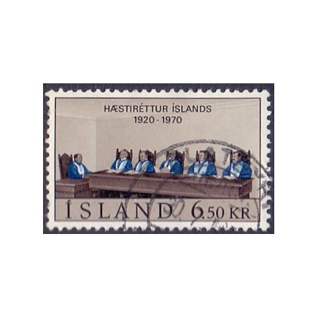 Island. 1970. Højesteret. AFA nr. 439 **  postfrisk st. stemplet FDC