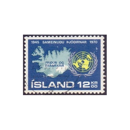 Island. 1970. FN 25-års jubilæum. AFA nr. 450 ** postfrisk st. stemplet FDC