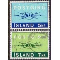 Island. 1971. Postgirotjeneste. AFA nr. 454-55 **   postfrisk st. stemplet FDC