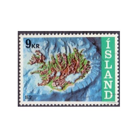 Island. 1972, Islands kontinentalsoklen. AFA nr. 469 **  postfrisk st. stemplet FDC