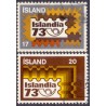 Island. 1973. Islandia 73. AFA nr. 483-84  **   postfrisk st. stemplet FDC