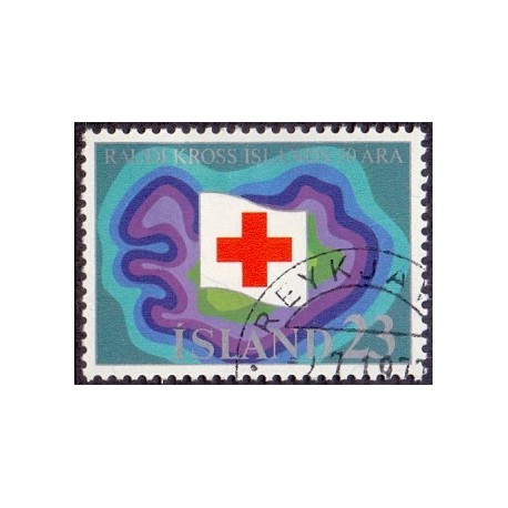 Island. 1975. Røde Kors 50-års jubilæum. AFA nr. 510 **  postfrisk st. stemplet FDC
