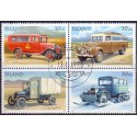 Island. 1992, Postbiler i sammentryk. AFA nr. 762-65 ** postfrisk st. stemplet FDC