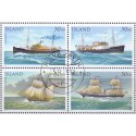 Island. 1991. Skibe i sammentryk. AFA nr. 746-49 ** postfrisk st. stemplet FDC