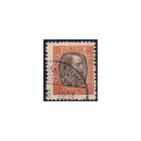 Island Tjenstemærker 5 Aur. Chr. IX. AFA nr. 19 **   stemplet st.