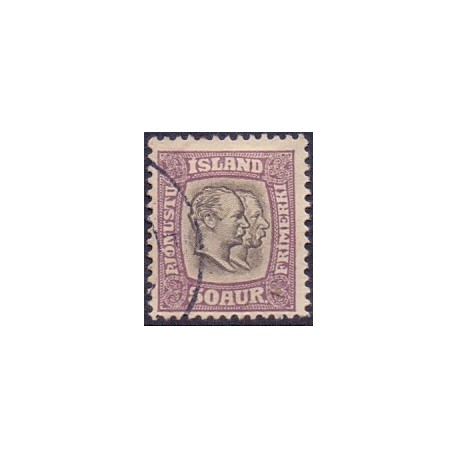 Island Tjenstemærker 50 Aur. Dobbelthoveder. AFA nr. 31 **   stemplet st.