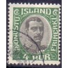 Island Tjenstemærker 4 Aur. Chr. X. AFA nr. 34 **   stemplet st.